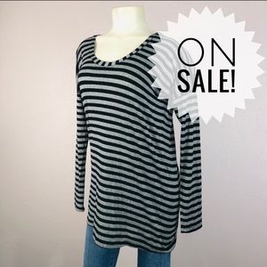 Splendid Metallic Stripe Tee
